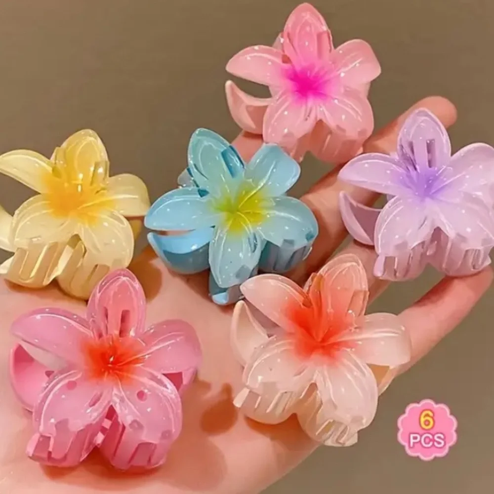 Red and Pink Floral Hair‎ Clips Set